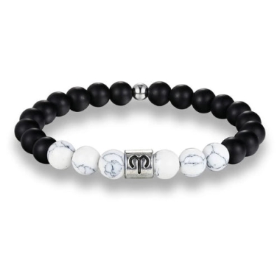 Weißes Perlen-Sternzeichen-Armband