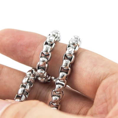 Kastenkettenarmband aus Edelstahl