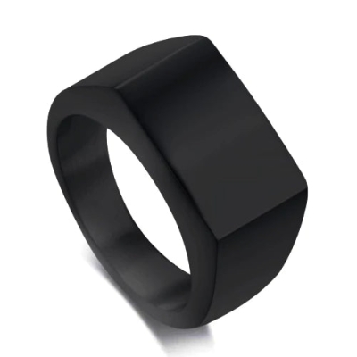 Schwarzer Pinky-Siegelring