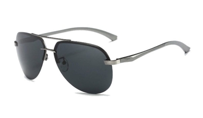 Randlose schwarze Pilotensonnenbrille