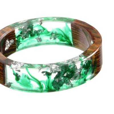 Holz-Epoxid-Ring grün