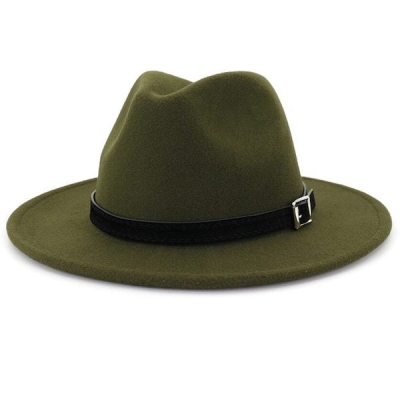 Klassischer olivgrüner Fedora
