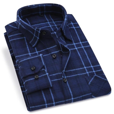 Blau kariertes Hemd – 10 Stile | Normale Passform | Größen 38-44