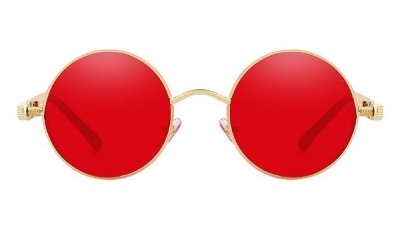 Rotgoldene Vintage-Brille