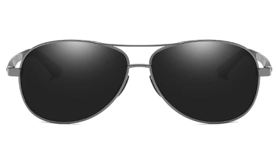 Schwarze polarisierte Pilotensonnenbrille