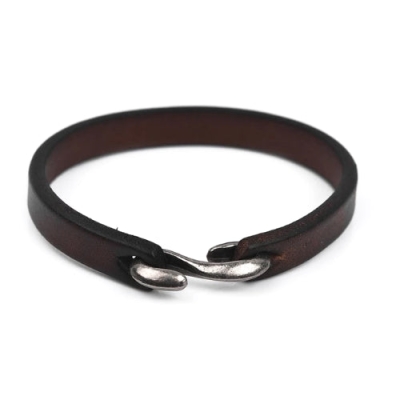 Dunkelbraunes Vintage-Lederarmband