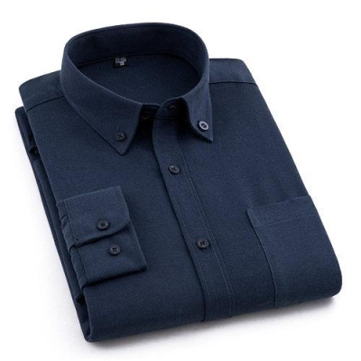 Schlichtes Oxford-blaues Hemd | Normale Passform | Größen 38-44