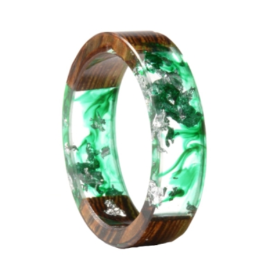 Holz-Epoxid-Ring grün