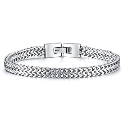Silbernes 2-reihiges Fuchsschwanz-Armband