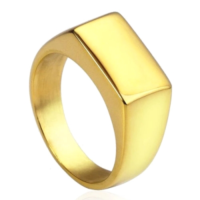 Goldfarbener Pinky-Siegelring