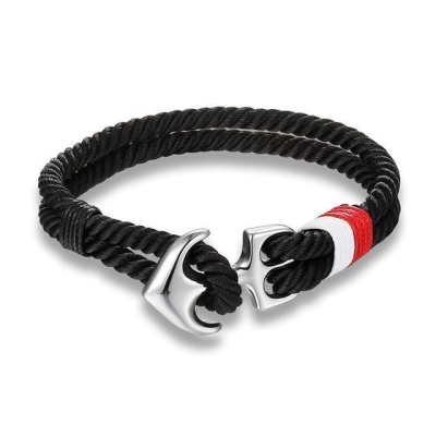 Rot-weißes Ankerarmband