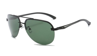 Randlose grüne Pilotensonnenbrille