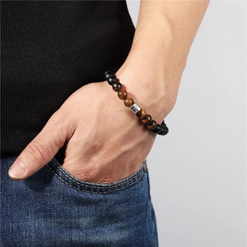 Braunes Perlen-Sternzeichen-Armband