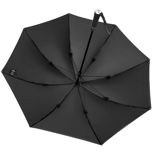 Schwarzer langer winddichter Regenschirm