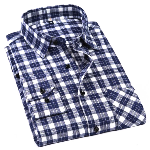 Blau kariertes Hemd – 10 Stile | Normale Passform | Größen 38-44