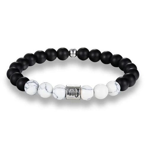 Weißes Perlen-Sternzeichen-Armband