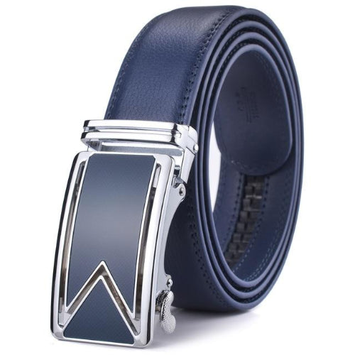 Blauer Ledergürtel