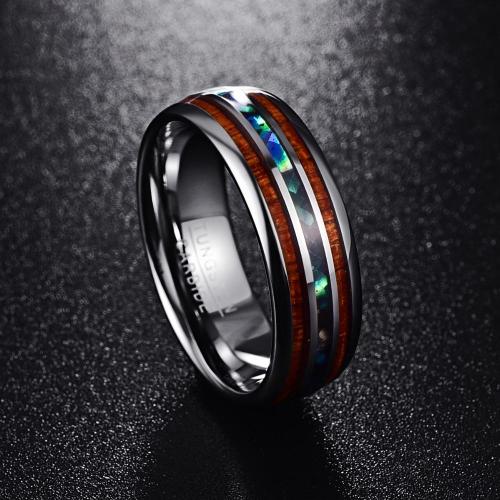 Ring aus Wolfram-Koa-Holz