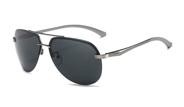 Randlose schwarze Pilotensonnenbrille