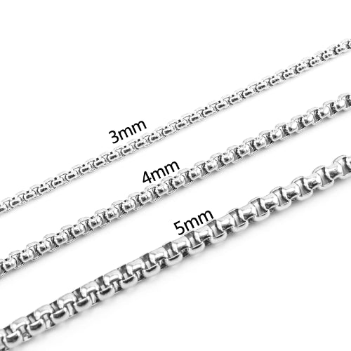 Kastenkettenarmband aus Edelstahl