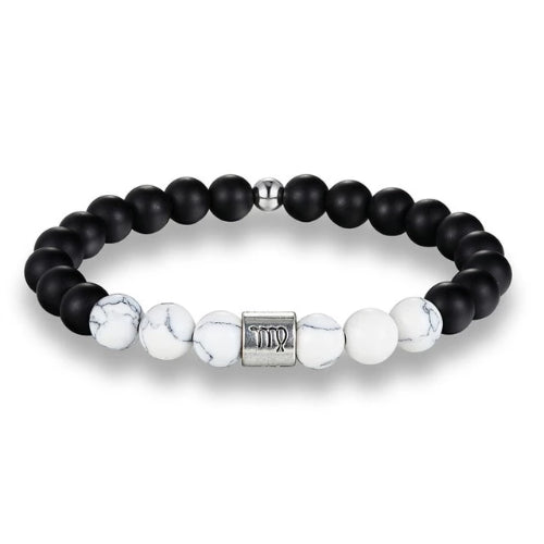 Weißes Perlen-Sternzeichen-Armband
