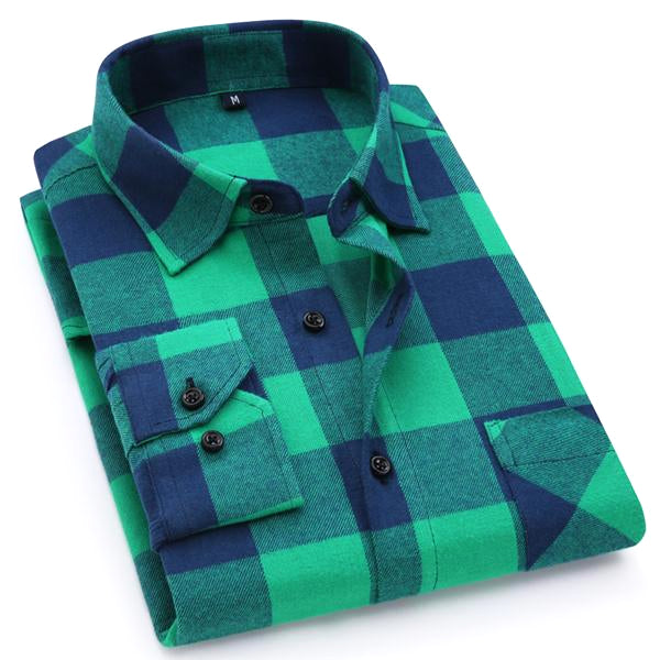Blau kariertes Hemd – 10 Stile | Normale Passform | Größen 38-44