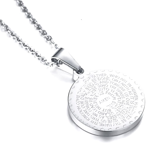 Halskette mit Anhänger „Gelassenheitsgebet“ aus Silber mit CZ