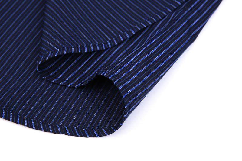 Marineblaues gestreiftes Hemd | Moderne Passform | Größen 38-48