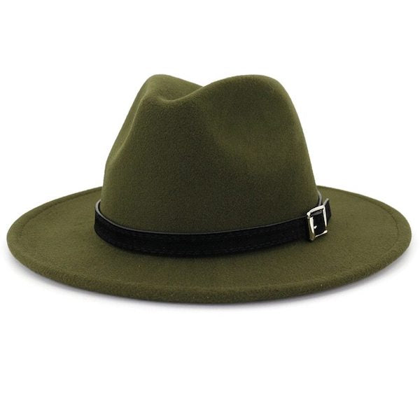 Klassischer olivgrüner Fedora