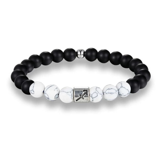 Weißes Perlen-Sternzeichen-Armband