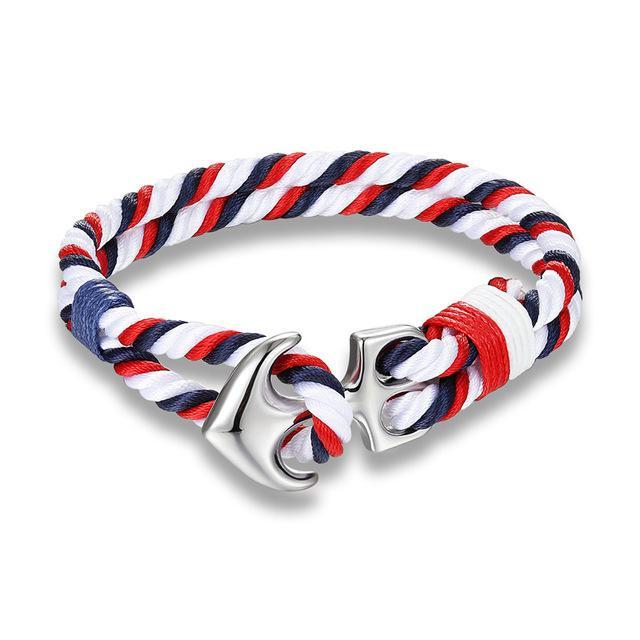 Rot-weißes Ankerarmband