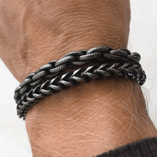 Zweilagiges Vintage-Kettenarmband