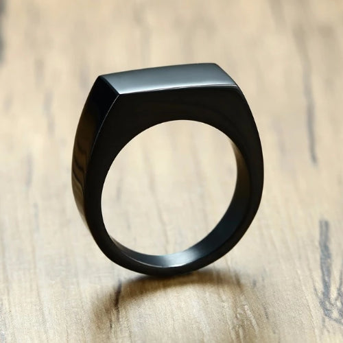 Schwarzer Pinky-Siegelring