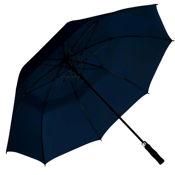 Blauer großer winddichter Regenschirm
