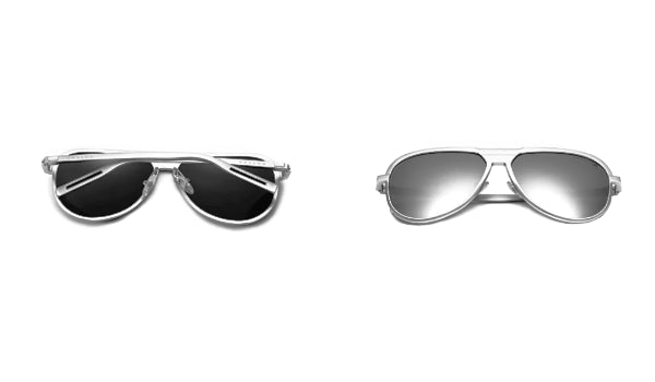 Silberne polarisierte Luxus-Fliegerbrille