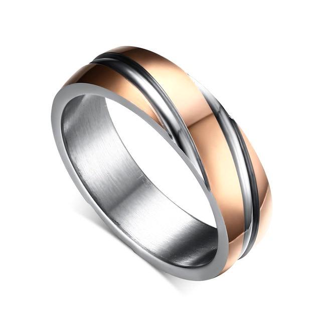 Roségoldener Edelstahlring