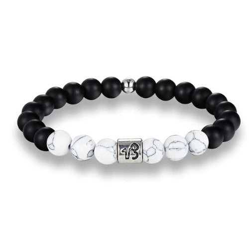 Weißes Perlen-Sternzeichen-Armband