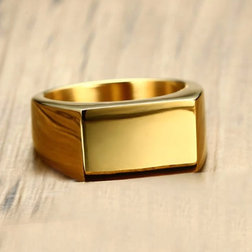 Goldfarbener Pinky-Siegelring