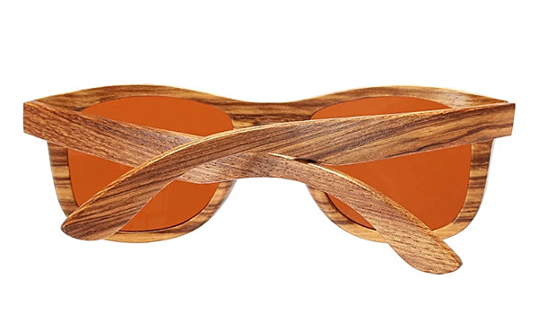 Braune polarisierte Sonnenbrille aus Bambusholz