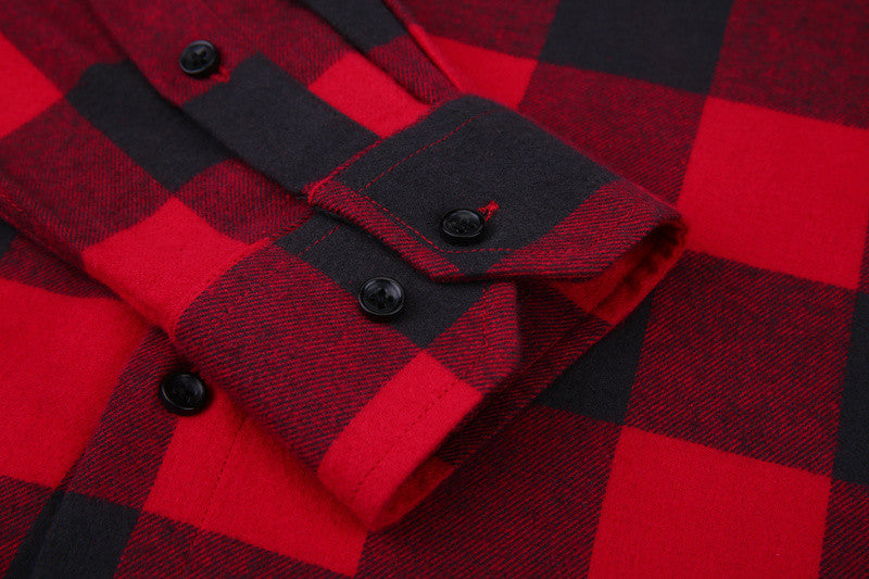 Rot kariertes Hemd – 7 Styles | Normale Passform | Größen 38-44