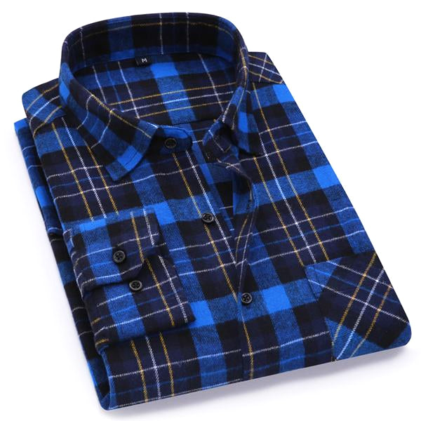 Blau kariertes Hemd – 10 Stile | Normale Passform | Größen 38-44