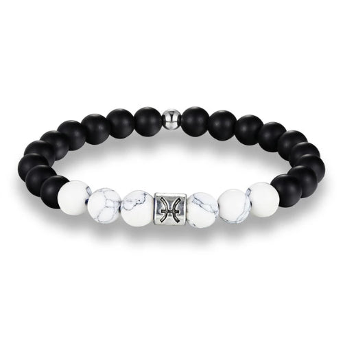Weißes Perlen-Sternzeichen-Armband