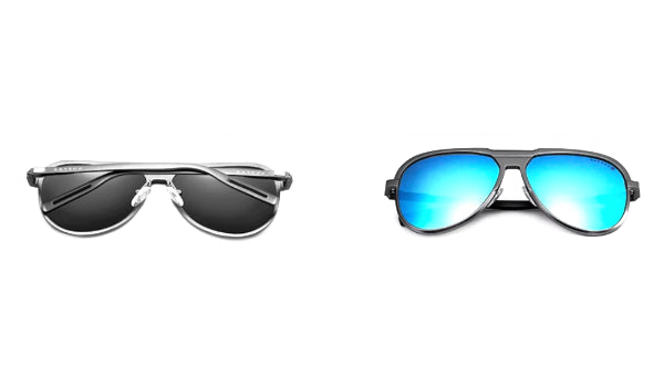 Blaue polarisierte Luxus-Fliegerbrille