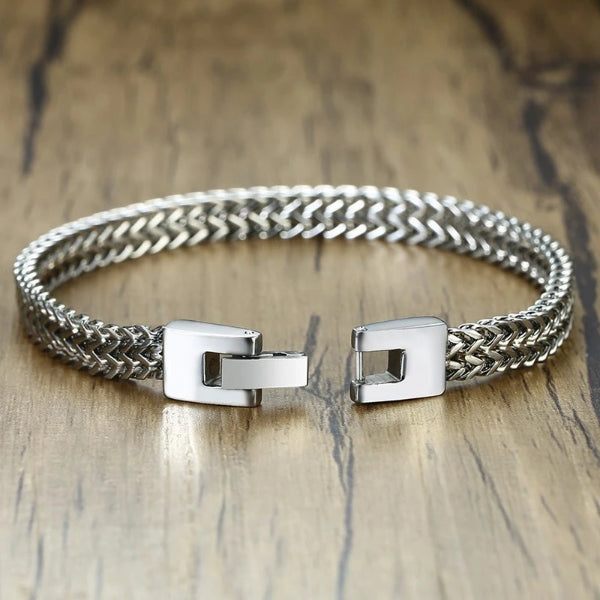 Silbernes 2-reihiges Fuchsschwanz-Armband
