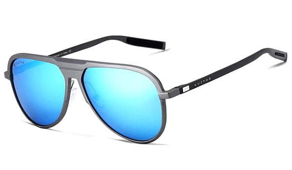Blaue polarisierte Luxus-Fliegerbrille