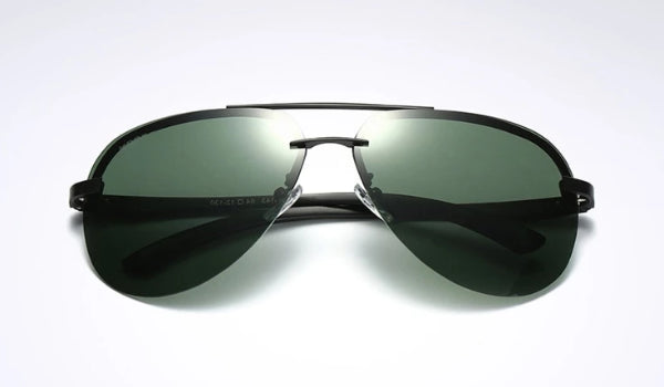 Randlose grüne Pilotensonnenbrille