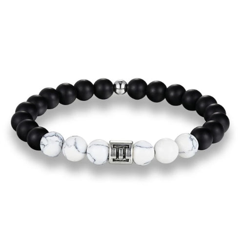 Weißes Perlen-Sternzeichen-Armband