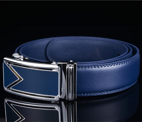Blauer Ledergürtel