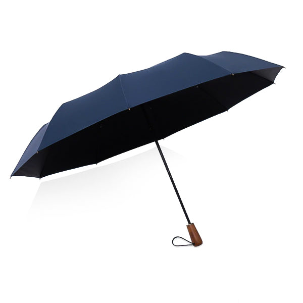 Blauer, faltbarer, winddichter Regenschirm