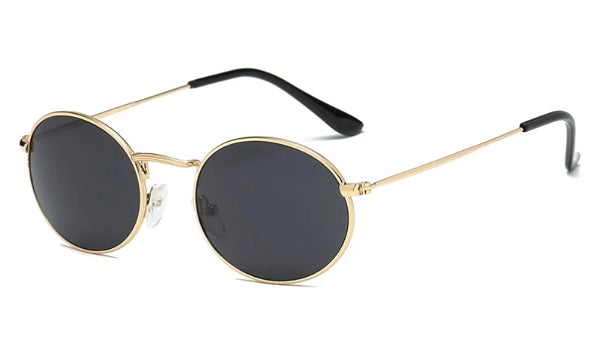 Schwarze ovale Sonnenbrille